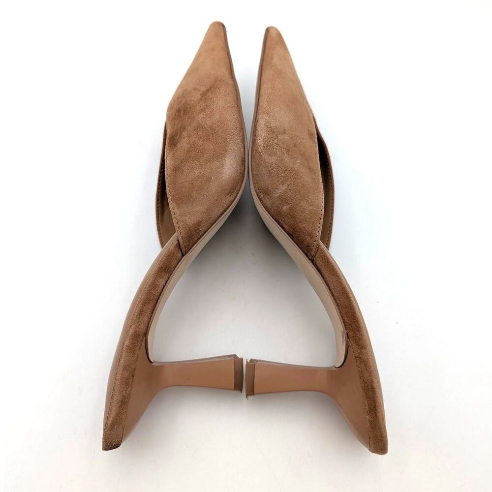 Steve Madden Mod Pointed Toe Leather Mule Shoes Women's Brown Size US9M EU39.5 - Picture 9 of 11